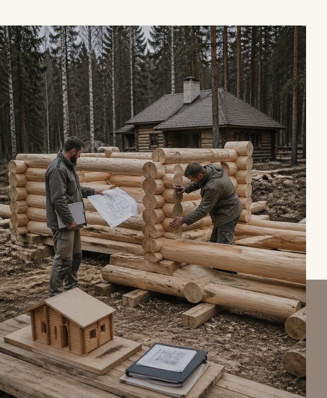 Проектирование и строительство домов из бревна в Малгобеке